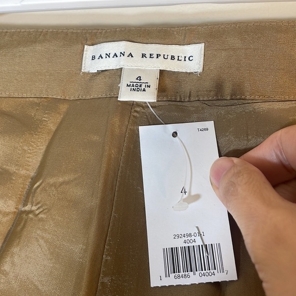 NWT. Banana Republic Women’s 4 100% Silk Satin 2-Layer Trousers w/Side Split. - Picture 9 of 13